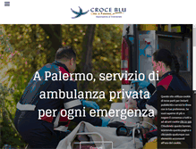 Tablet Screenshot of crocebluambulanze.com